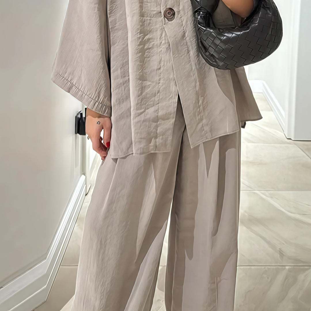 Damen Elegante Kimono-Jacke mit weiten Ärmeln und lockerer Passform Heidi-Mode