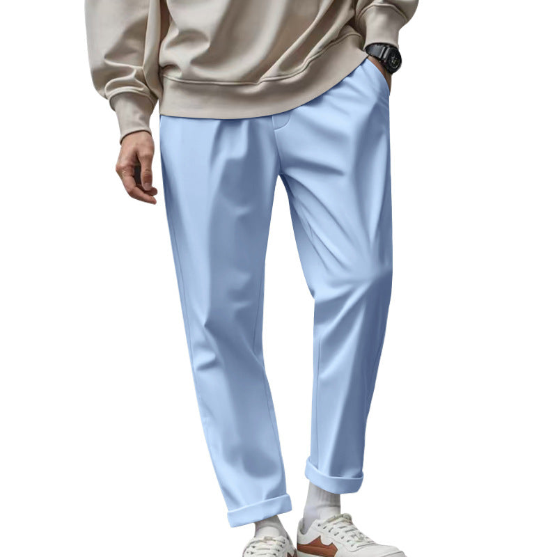 Herren elegante Freizeithose mit lockerem Schnitt und atmungsaktiver Struktur Heidi-Mode