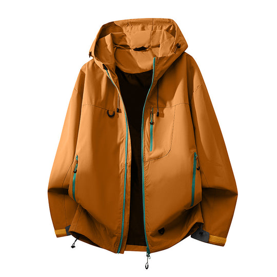 Damen technische Outdoorjacke mit multifunktionalen Taschen und verstellbarem Kapuzensystem Heidi-Mode