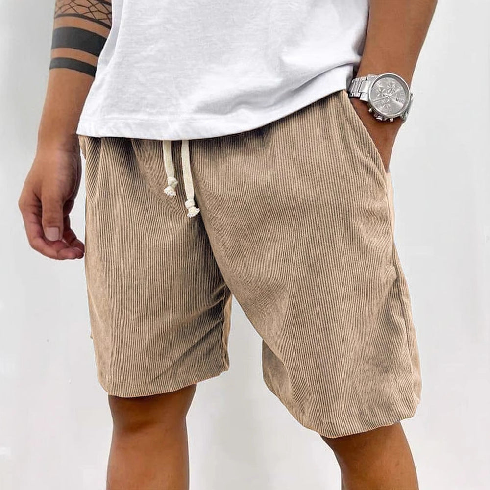 Heidi Mode | Herren Casual Kordelzug Cord Shorts