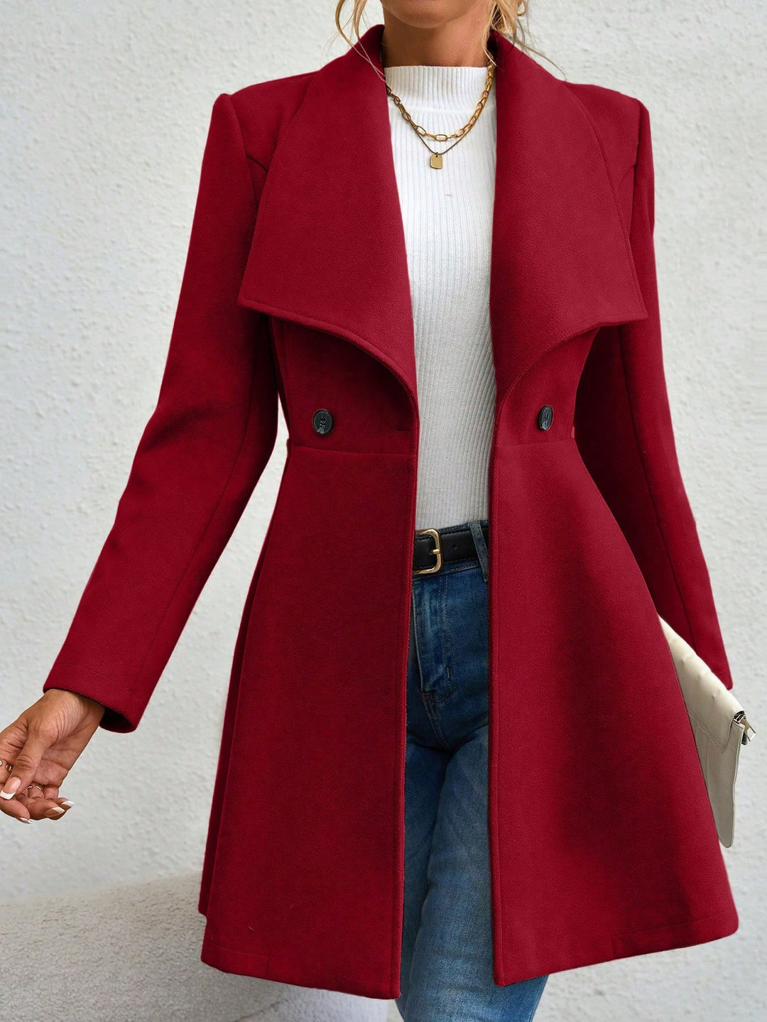 Damen Trendige Finelapel-Manteljacke Heidi-Mode