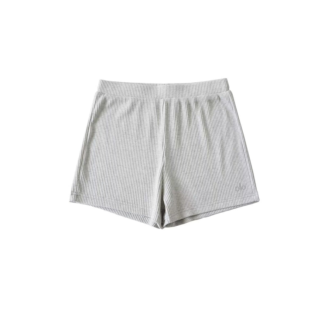 Damen Funktionsshorts im modernen Rippdesign mit elastischem Bund und praktischen Seitentaschen Heidi-Mode