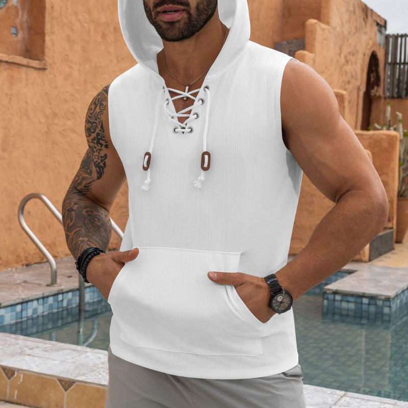 Herren Kapuzen-Workout-Shirt Heidi-Mode