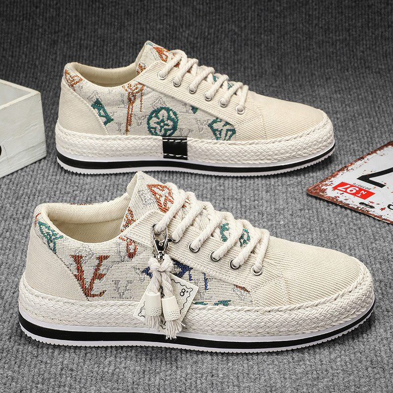 Damen Freizeit Espadrille Sneakers mit dekorativem Charm-Detail Heidi-Mode
