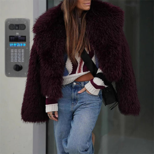 Damen Kunstfellmantel im modischen Oversized-Schnitt Heidi-Mode
