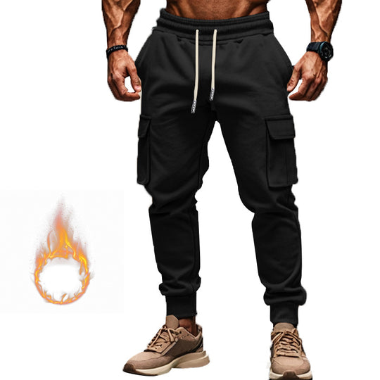 Herren Cargo-Jogginghose mit elastischem Bund und multifunktionalen Taschen Heidi-Mode