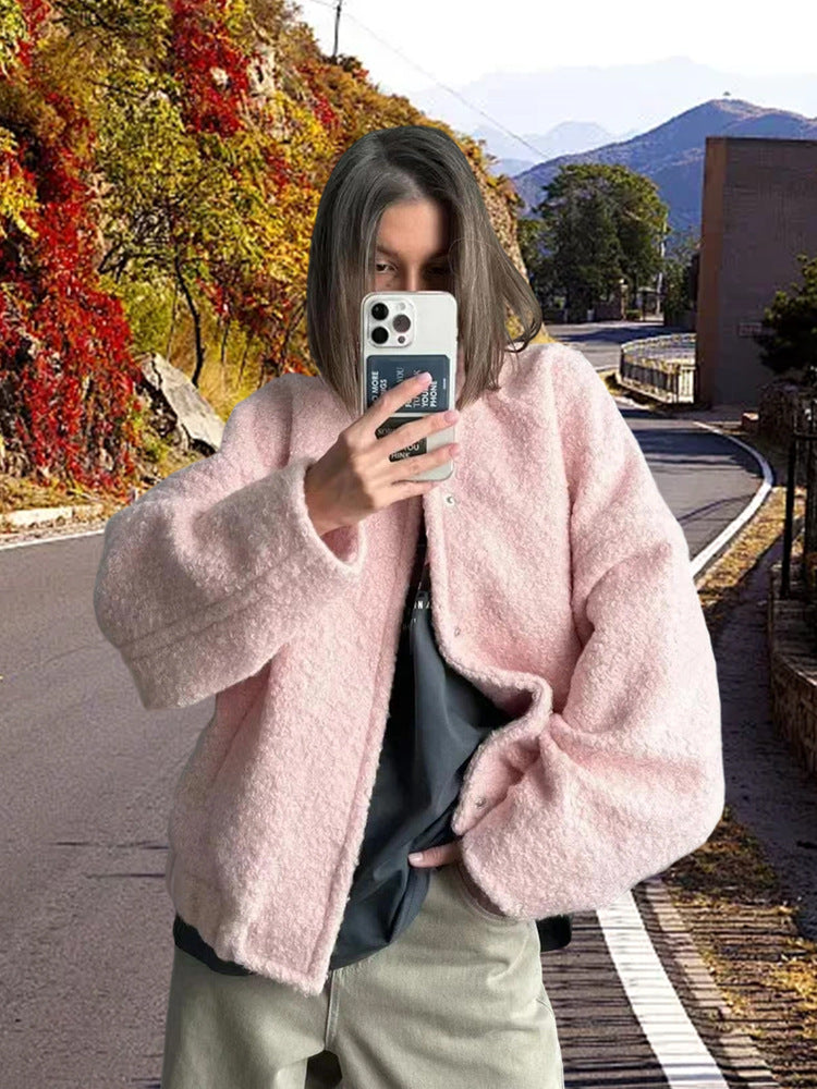 Damen Gemütlicher Teddy-Mantel mit oversized Schnitt Heidi-Mode