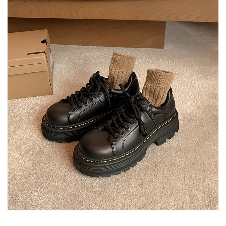 Damen Chunky Schnürschuhe mit rutschfester Profilsohle und stilvollem Design Heidi-Mode