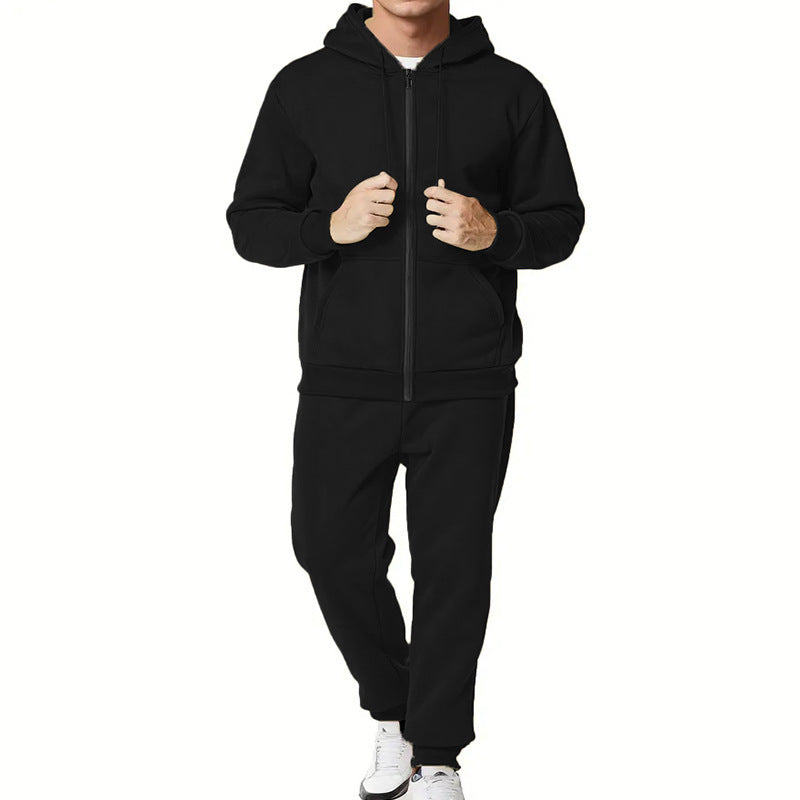 Herren Sportliches Hoodie- und Jogginganzug-Set mit praktischen Taschen und atmungsaktiven Materialien Heidi-Mode