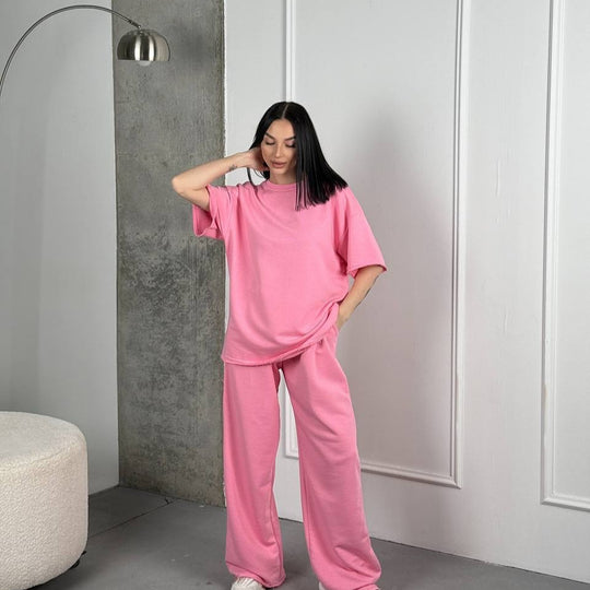 Damen Loungewear-Set aus weichem Material mit eleganten Taschen Heidi-Mode