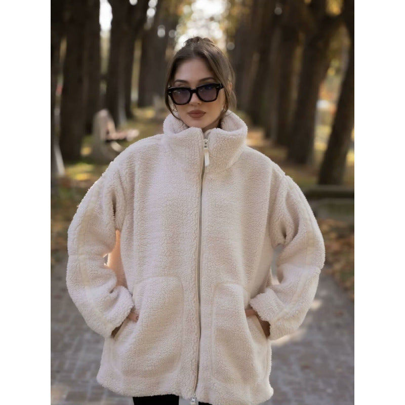 Damen kuschelige Fleecejacke Heidi-Mode