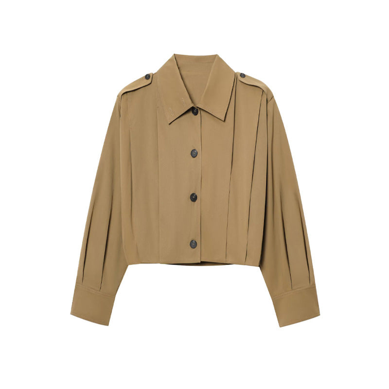 Damen cropped Jacke mit dekorativen Knopfdetails und eleganter Schnittführung Heidi-Mode