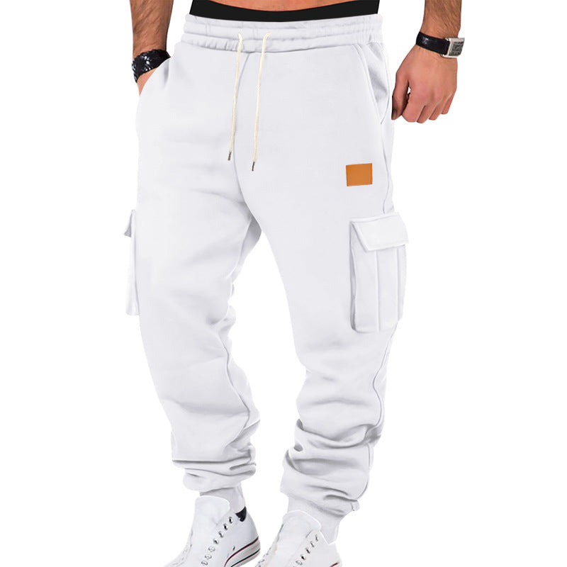 Herren Cargo-Sweatpants mit praktischen Seitentaschen und elastischem Bund Heidi-Mode
