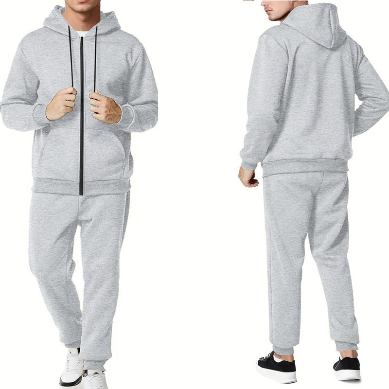 Herren Sportliches Hoodie- und Jogginganzug-Set mit praktischen Taschen und atmungsaktiven Materialien Heidi-Mode