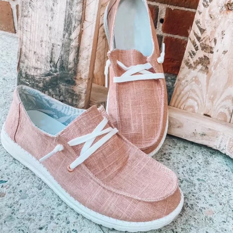 Damen Freizeit-Slip-On Schuhe mit elastischen Schnürdetails und rutschfester Sohle Heidi-Mode