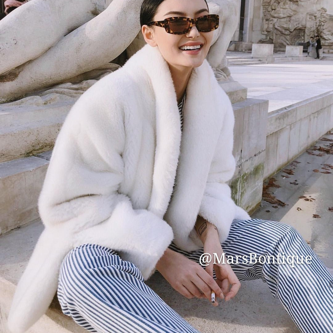 Damen Fleece Pelzjacke Heidi-Mode