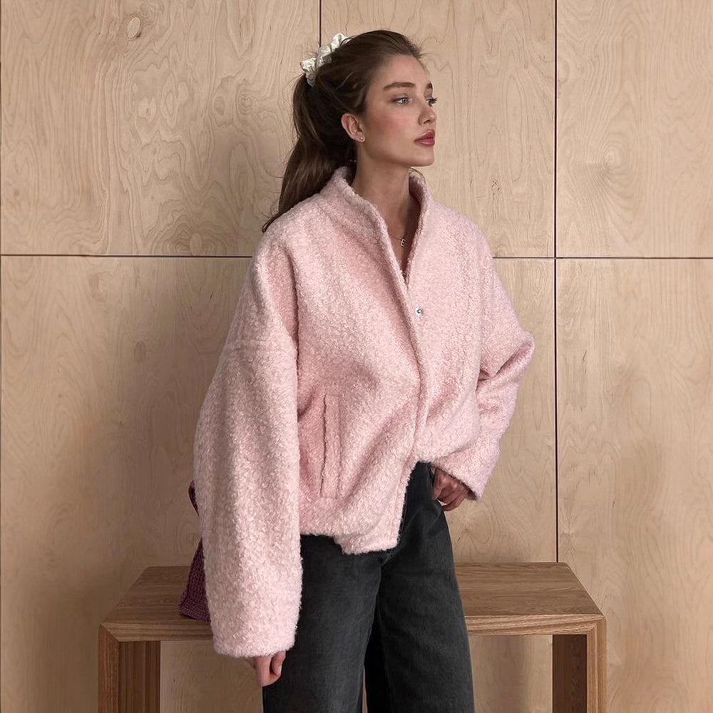 Damen bequeme Fleecejacke im Kurzschnitt Heidi-Mode