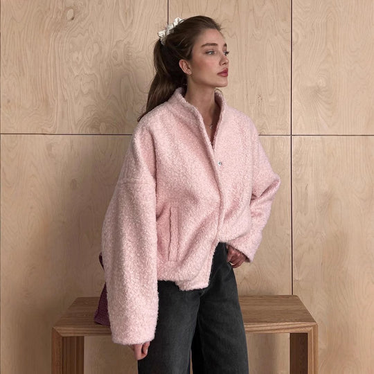 Damen bequeme Fleecejacke im Kurzschnitt Heidi-Mode