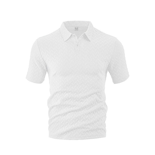 Herren elegantes Sport-Set mit strukturierter Oberfläche und bequemem Kurzarm-Polo Heidi-Mode