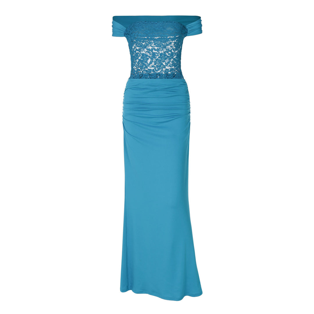 Damen Elegantes Abendkleid mit zauberhaften Spitzenakzenten und figurformendem Schnitt Heidi-Mode