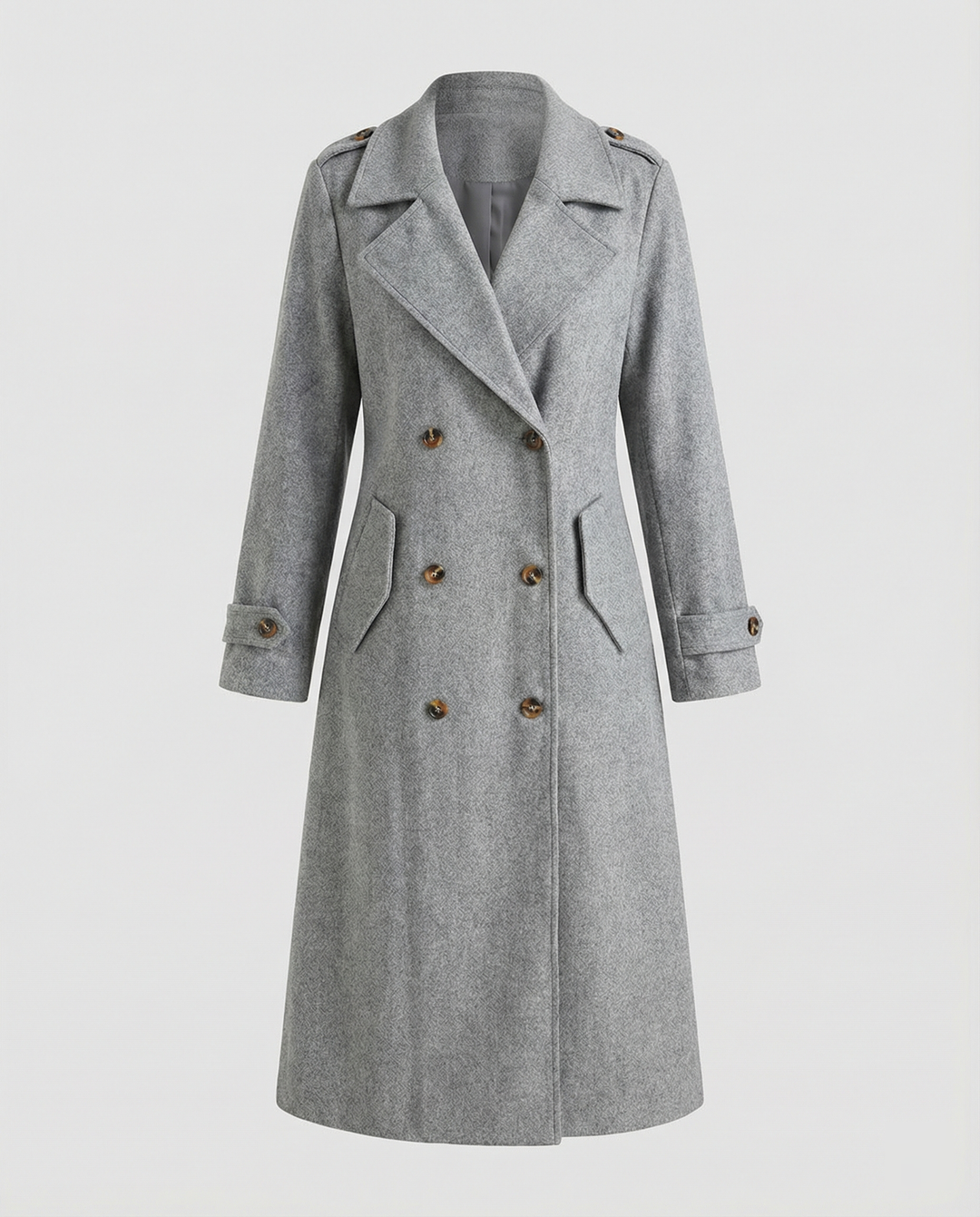 Damen Eleganter lang geschnittener Überwurf mit Doppelknotung Heidi Mode