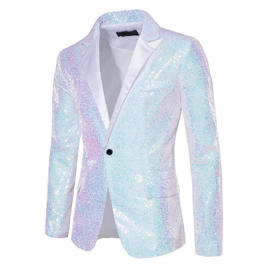 Herren schimmernder Pailletten Blazer Heidi-Mode