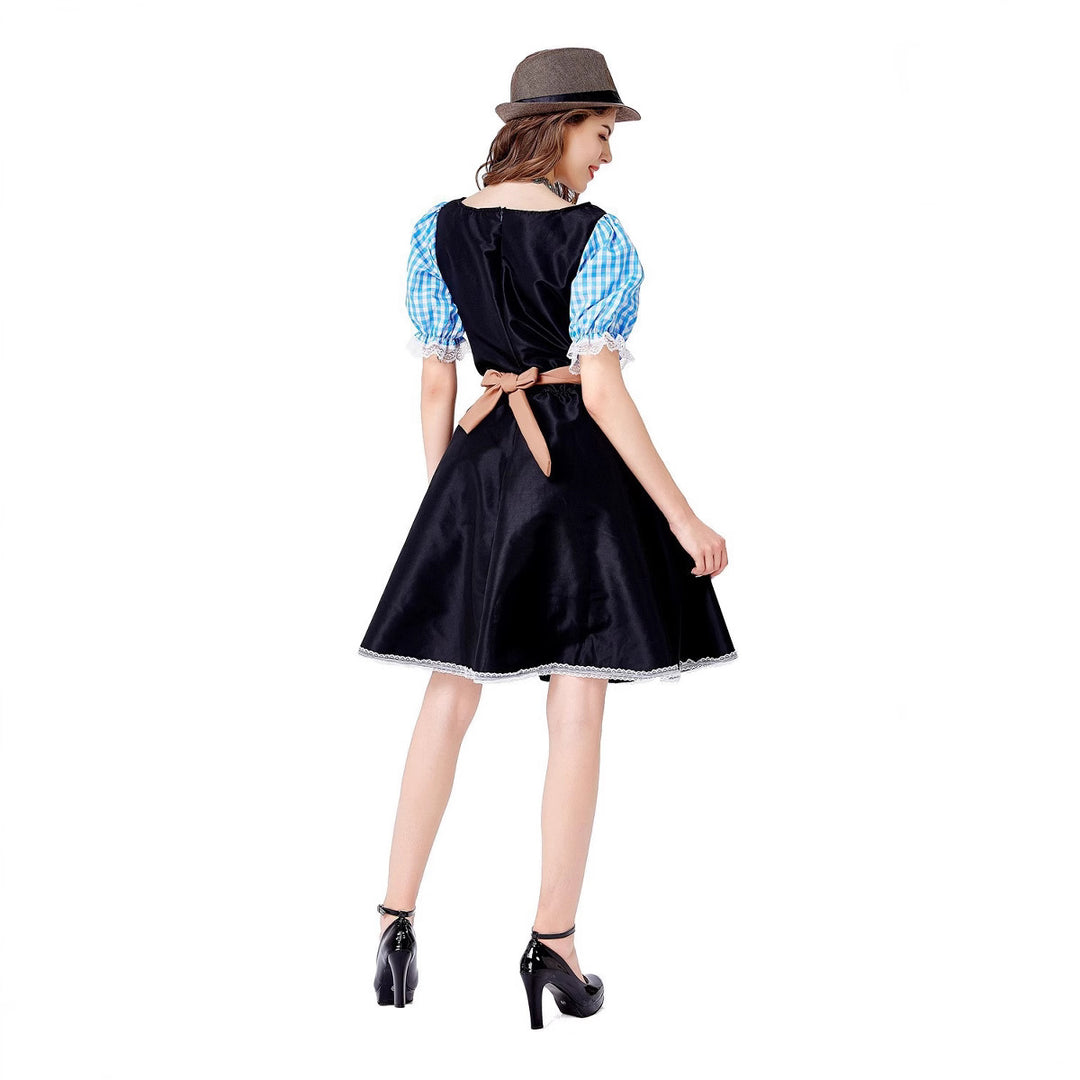 Damen Trachtenkleid mit liebevoll gestalteten Details und elegantem Schürzenüberzug Heidi