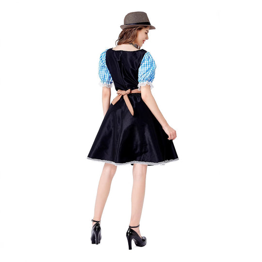 Damen Trachtenkleid mit liebevoll gestalteten Details und elegantem Schürzenüberzug Heidi