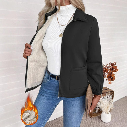 Damen Freizeitjacke mit Frontreißverschluss und praktischen Taschen Heidi-Mode