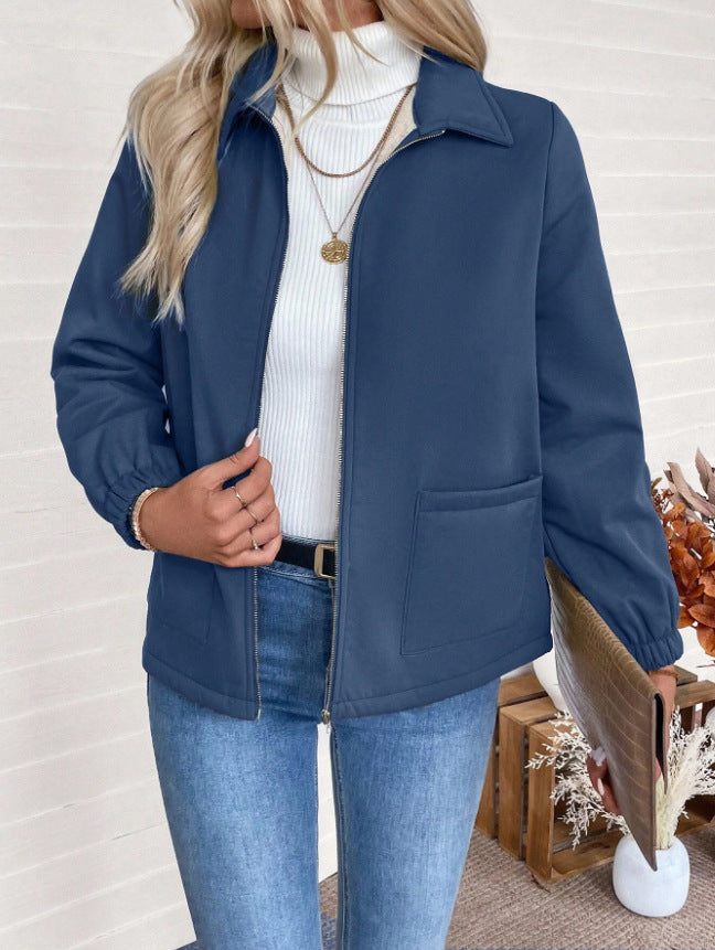 Damen Freizeitjacke mit Frontreißverschluss und praktischen Taschen Heidi-Mode