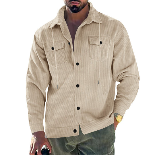 Herren Cord-Jacke mit praktischen Taschen und klassischem Schnitt Heidi-Mode
