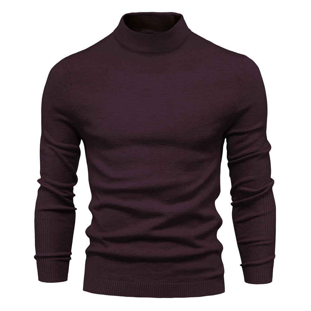 Herren komfortabler Rollkragenpullover aus weichem Strick Heidi-Mode