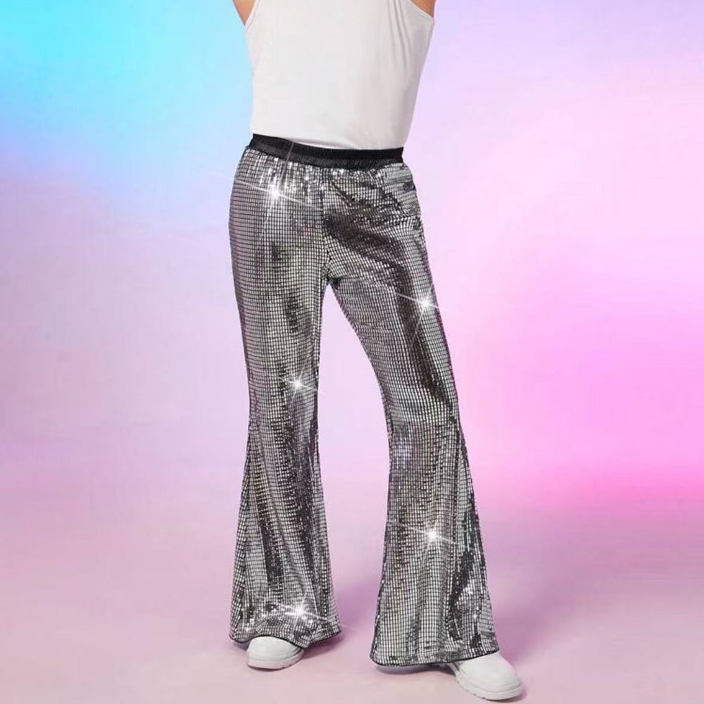 Herren glitzernde Paillettenhose im extravaganten Disco-Stil Heidi-Mode