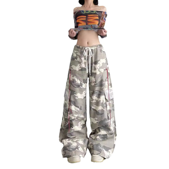 Damen Cargo-Hose im lässigen Oversized-Schnitt mit modischem Camouflage-Design Heidi-Mode