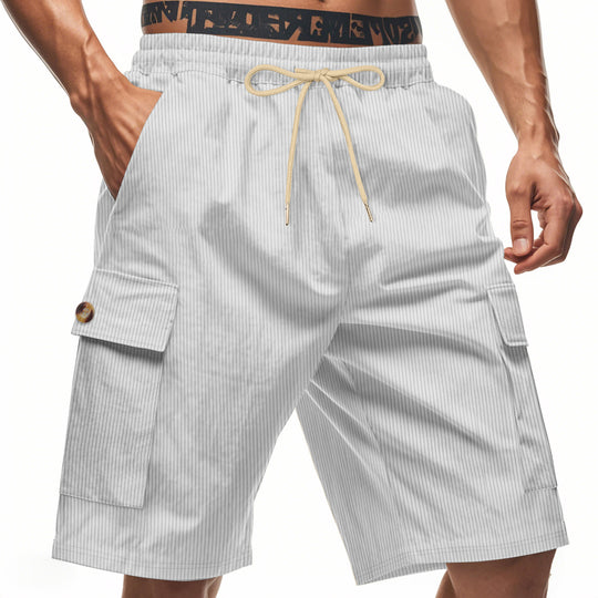 Herren Cargo-Shorts mit verstellbarem Kordelzug und praktischen Seitentaschen Heidi-Mode