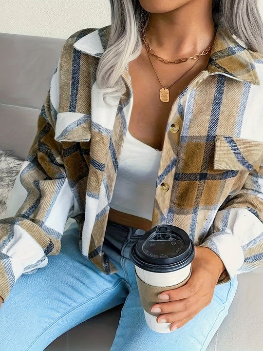 Damen karierte Hemdjacke Heidi-Mode