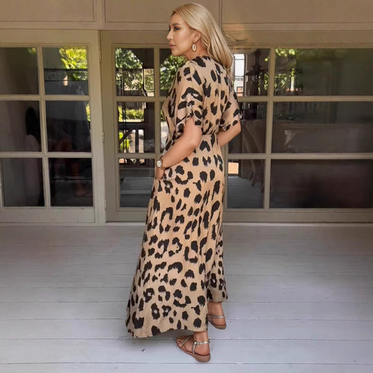 Heidi-Mode | Leopard-Kleid Grenzüberschreitendes Leopardenmuster Kleid