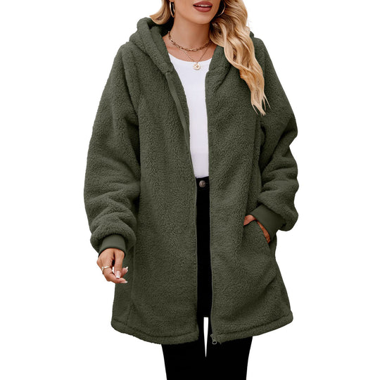 Damen kuschelige Fleecejacke Heidi-Mode