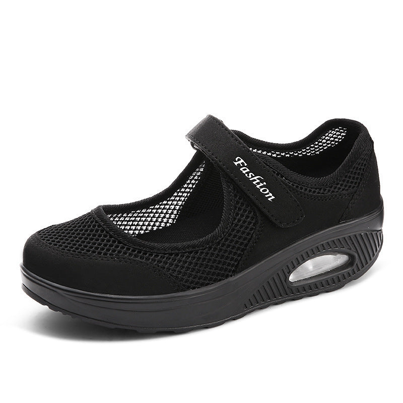 Damen Sportliche Slip-On Sneakers mit elastischem Riemen und atmungsaktivem Obermaterial Heidi-Mode
