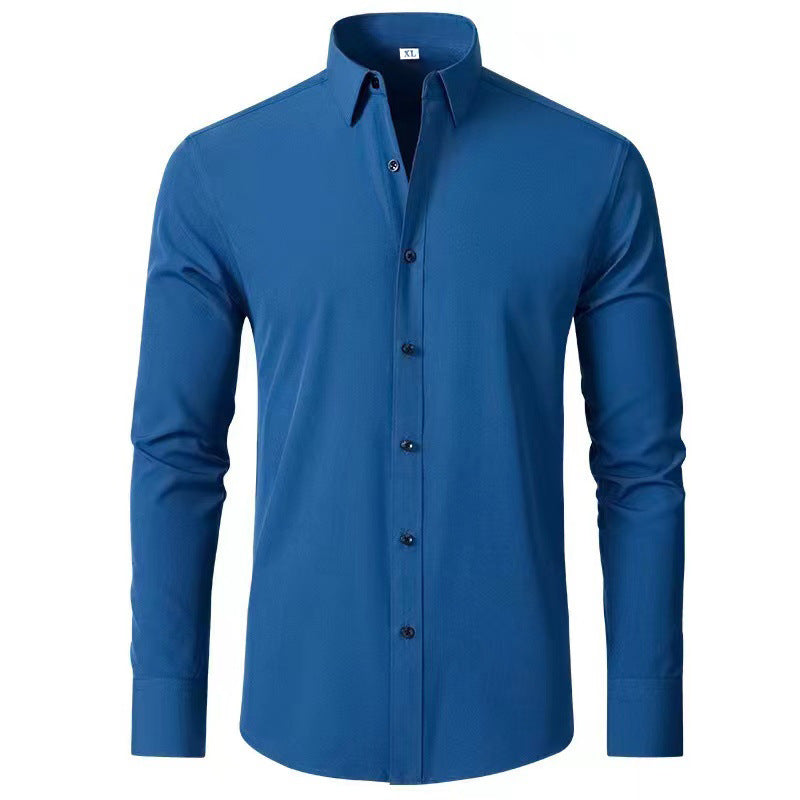 Herren Langarmhemd mit elegantem Schnitt und stilvollen Knopfdetails Heidi-Mode