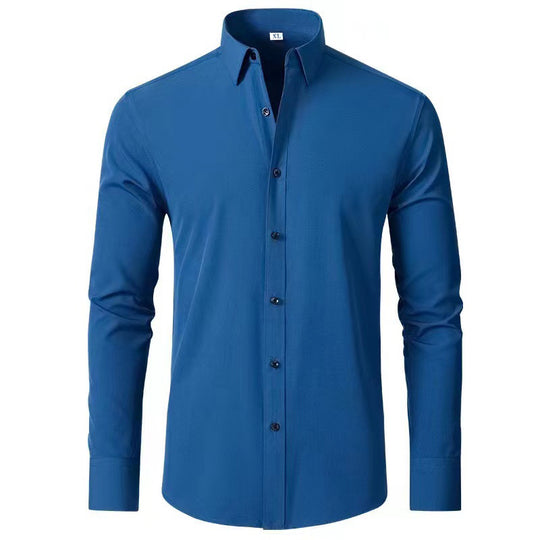 Herren Langarmhemd mit elegantem Schnitt und stilvollen Knopfdetails Heidi-Mode