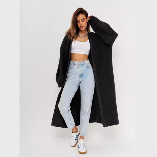 Damen lässige Strickjacke Heidi-Mode