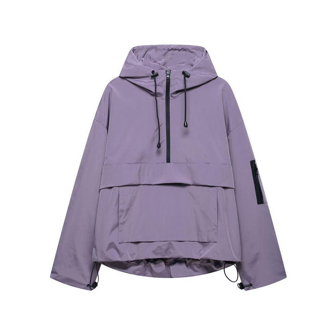 Damen leichte Anorakjacke mit praktischen Taschen Heidi-Mode