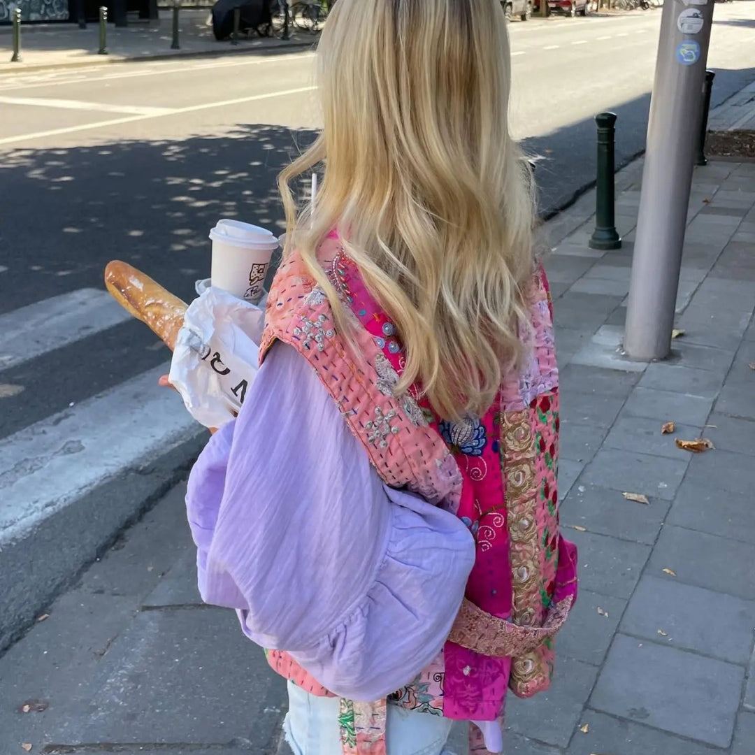 Damen Kurze, bestickte Sommerjacke Heidi-Mode