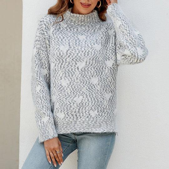 Heidi-Mode | Eleganter Pullover Mit Herz-Verzierung