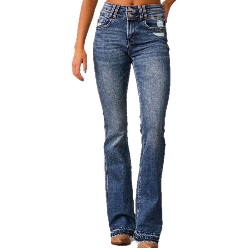 Damen Hochgeschnittene Flared Jeans Heidi-Mode