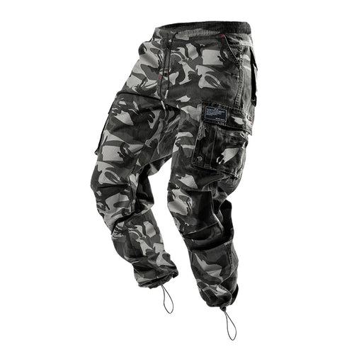 Herren Cargo-Hose mit multifunktionalen Taschen und verstellbarem Kordelzug Heidi-Mode