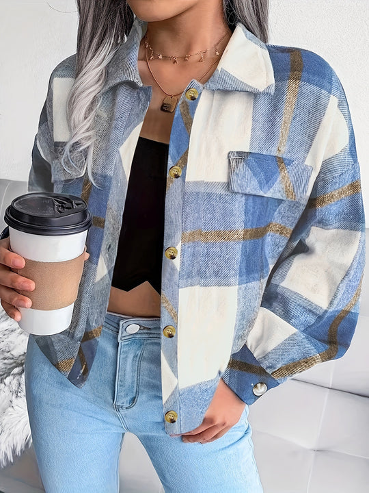 Damen karierte Hemdjacke Heidi-Mode