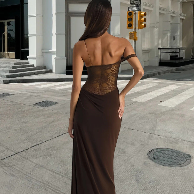 Damen Elegantes Abendkleid mit Spitze und tailliertem Schnitt Heidi-Mode