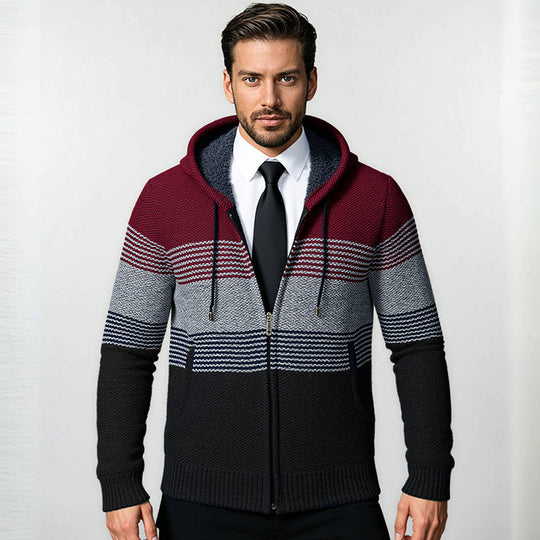 Herren Strickjacke mit Kapuze Heidi-Mode